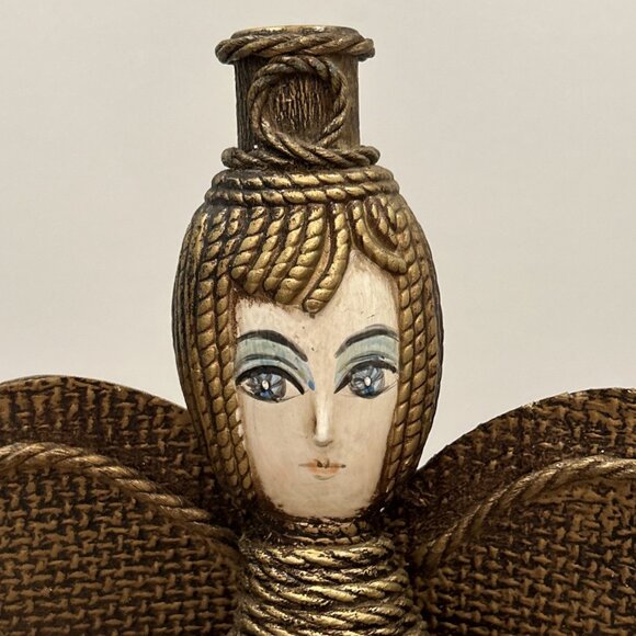 Vtg Mid Century Paper/Papier Mache Christmas Angel 17” Japan MCM Candle Holder - Picture 3 of 6